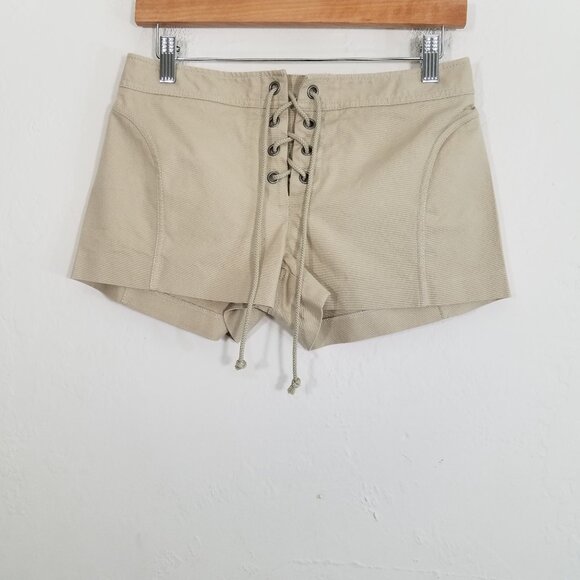 Express Cotton Lace Up Shorts Size 3/4 - Picture 1 of 3